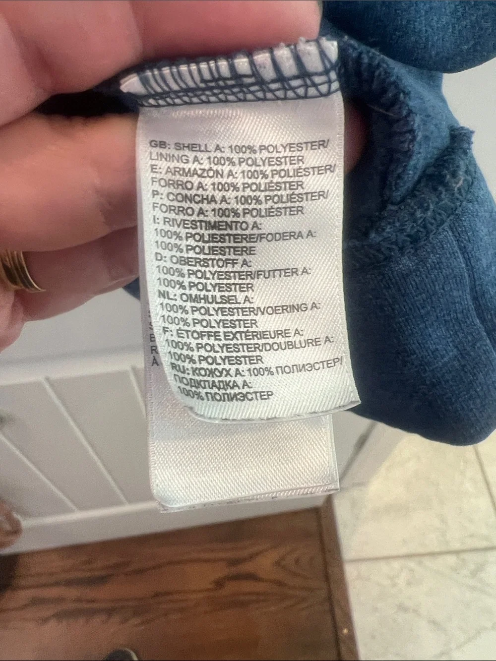 The North Face Men's Slate Blue Pullover Hoodie with Cyan Logo